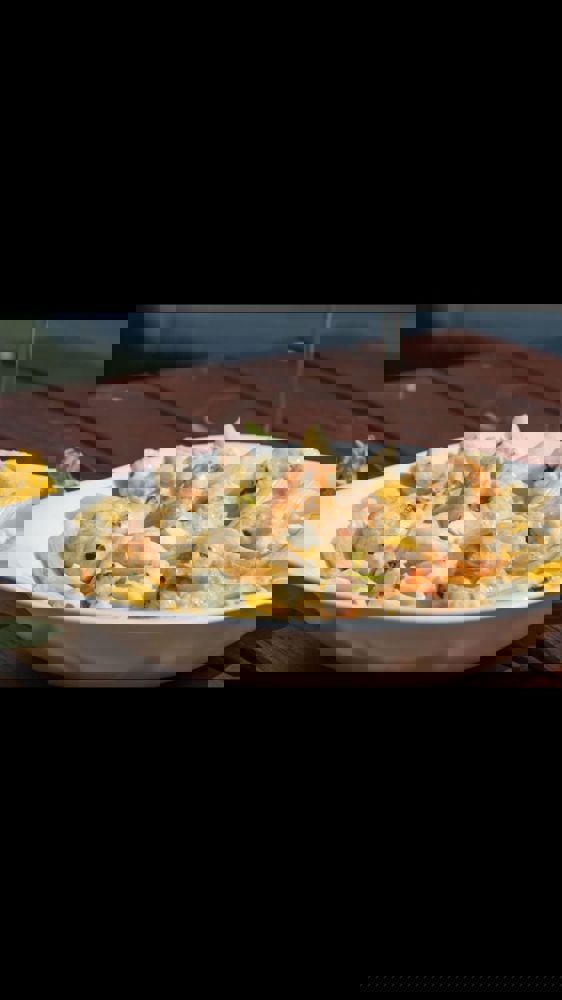 Camarão ao molho de Gorgonzola