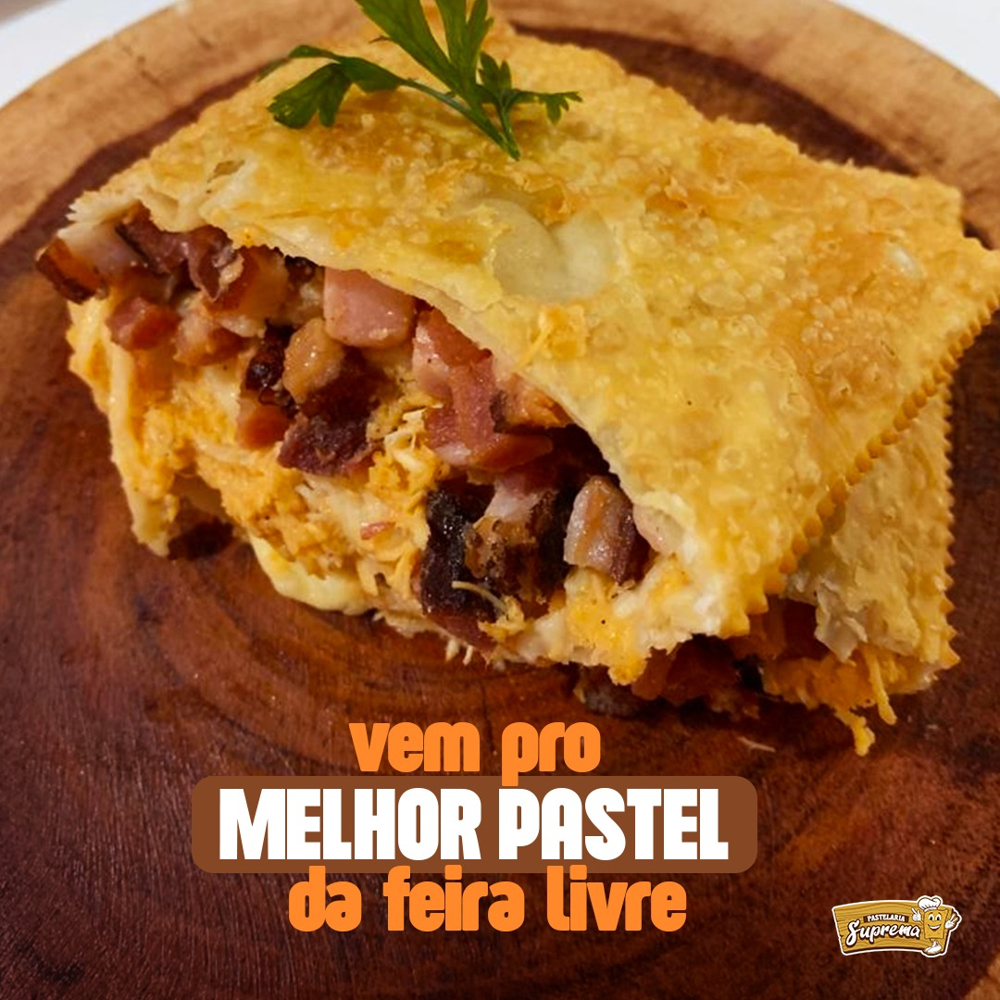 Pastel de Frango Cremoso Com Calabresa