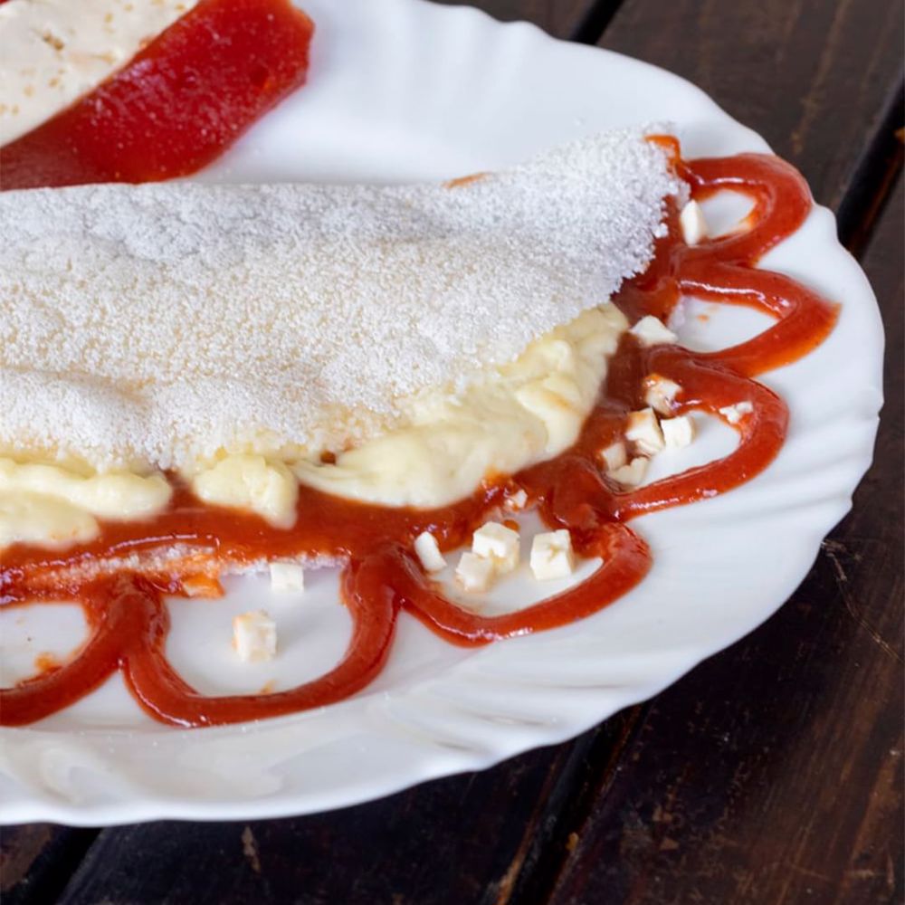 Tapioca Com Frutas Vermelhas