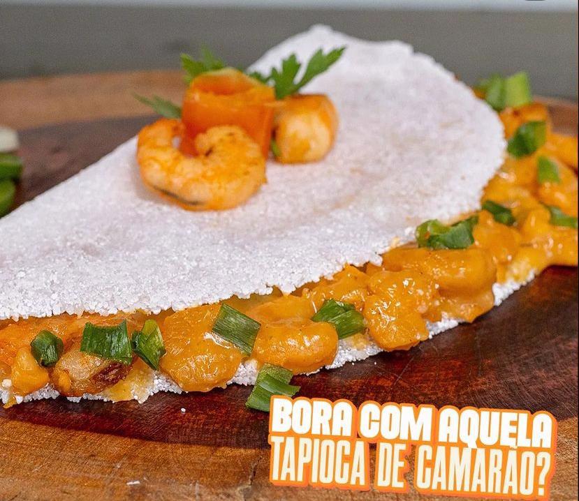 Tapioca de Camarão ao Creme
