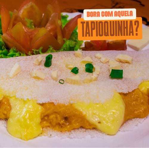 Tapioca Com Frango Cremoso e Mussarela