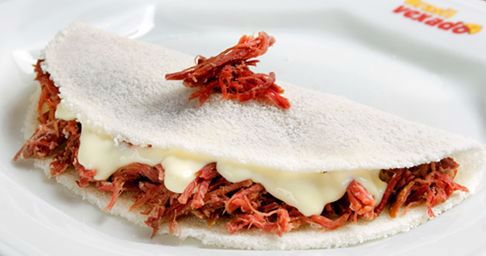 Tapioca Carne de sol com muçarela
