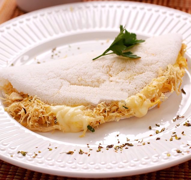 Tapioca de Frango com Requeijão