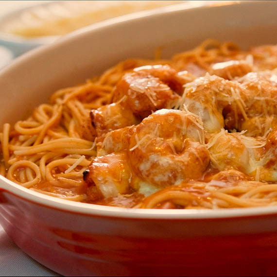 Filé de Camarão a Parmegiana