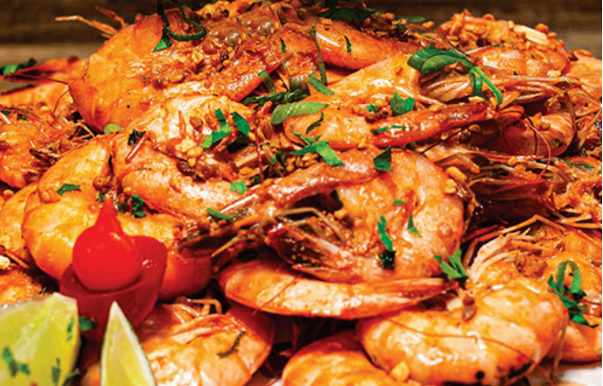 Camarão ao Alho e Óleo