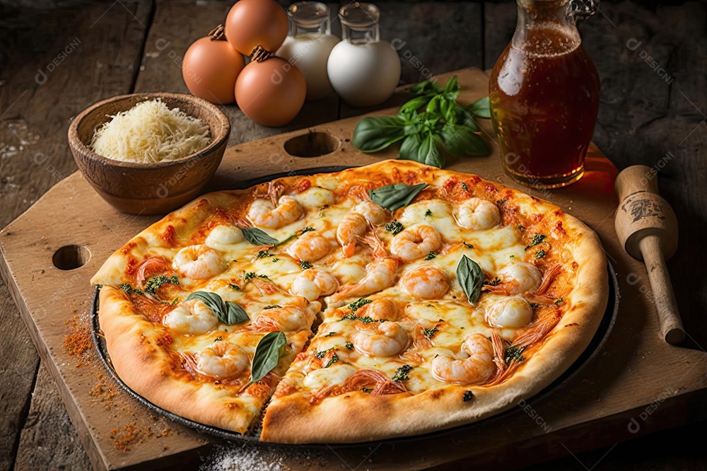 PIZZA DE CAMARÃO (M)