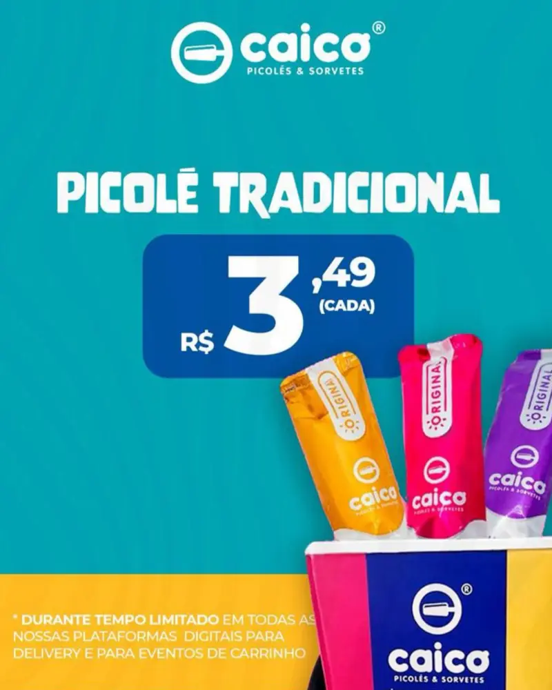 PROMOÇÃO PICOLÉS R$3,49