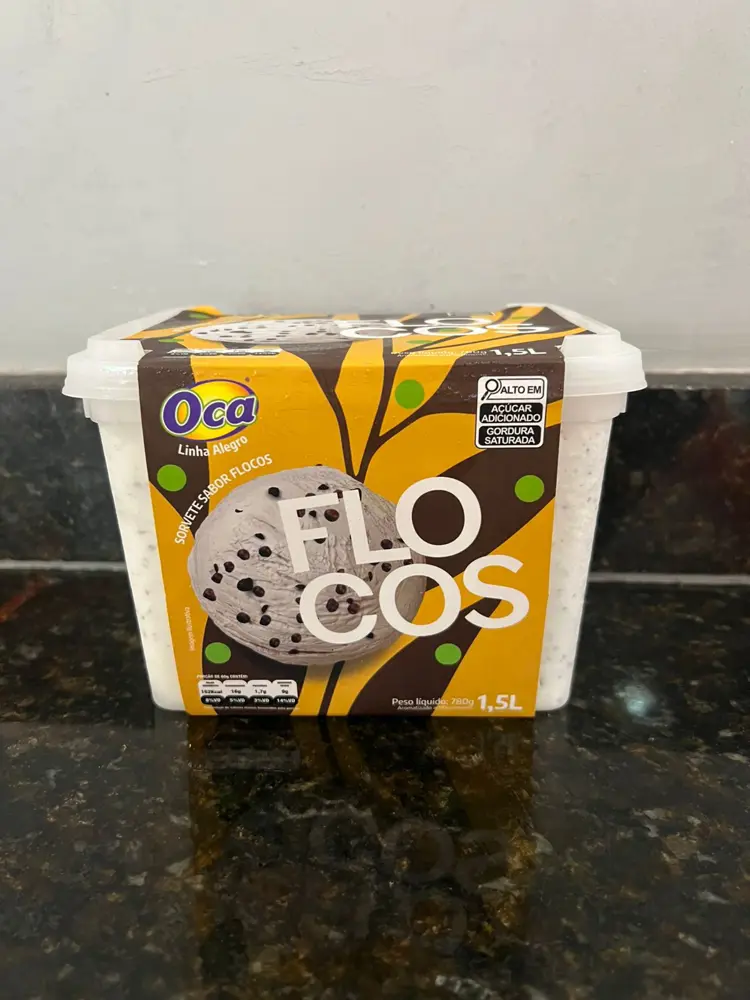 sorvete flocos 1,5 oca
