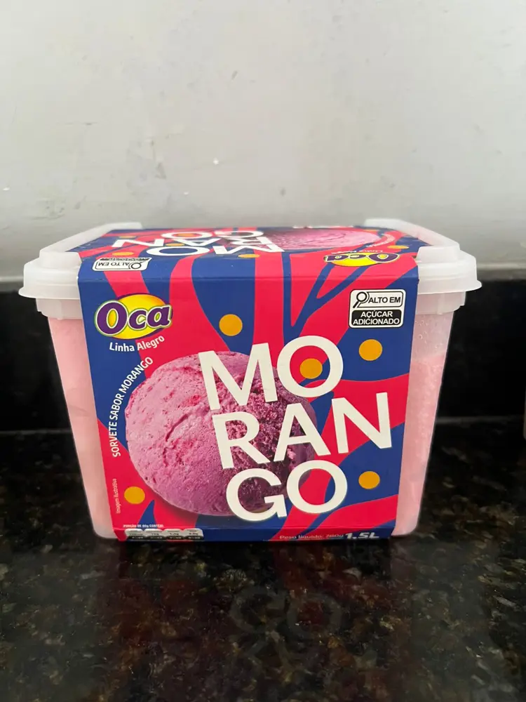 sorvete morango 1,5 oca