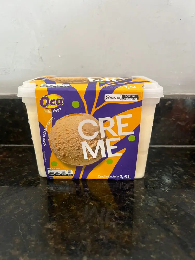 sorvete de creme 1,5 oca