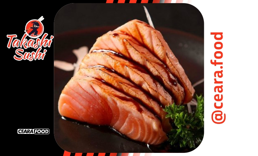 Sashimi de Salmão Flambado (4 unid)