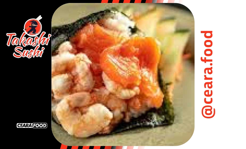 Temaki Chebi (Salmão e Camarão)