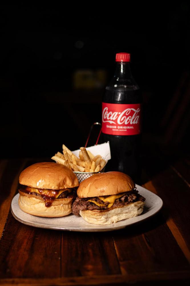 Meu burguer Bacon + Smash Duplo + Batata Frita G + Refri L