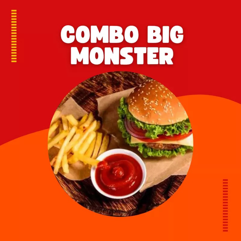 Big Monster + Pepsi ou guaraná 1LT