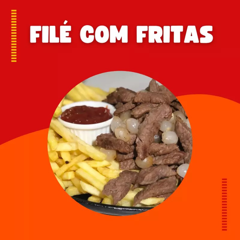 Filé com fritas
