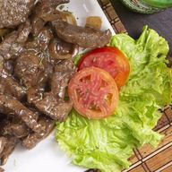 Iscas de Carne com Fritas