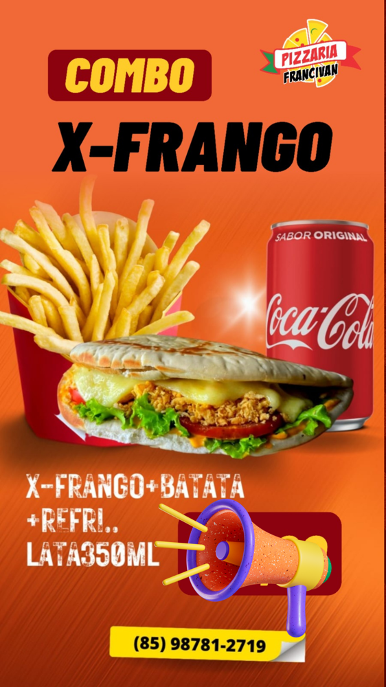 COMBO X-FRANGO +BATATA+REFRI,,LATA350ML