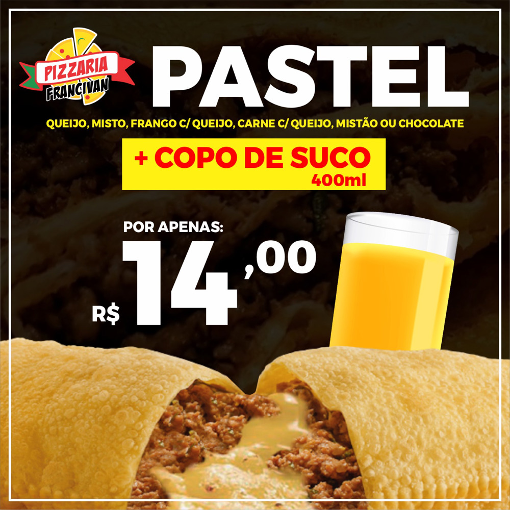 PASTEL + COPO DE SUCO 400ML