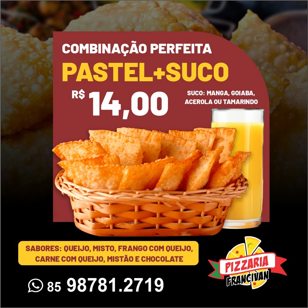 COMBINAÇÃO PASTEL+SUCO