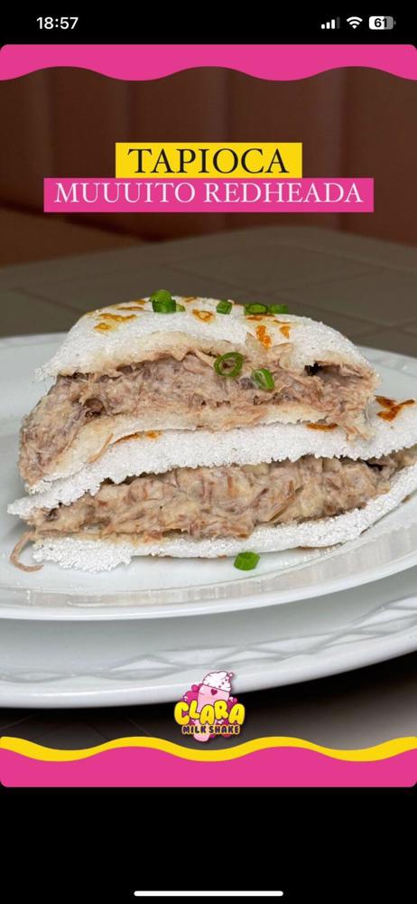 Tapioca Carne de Sol com Nata e Queijo Coalho