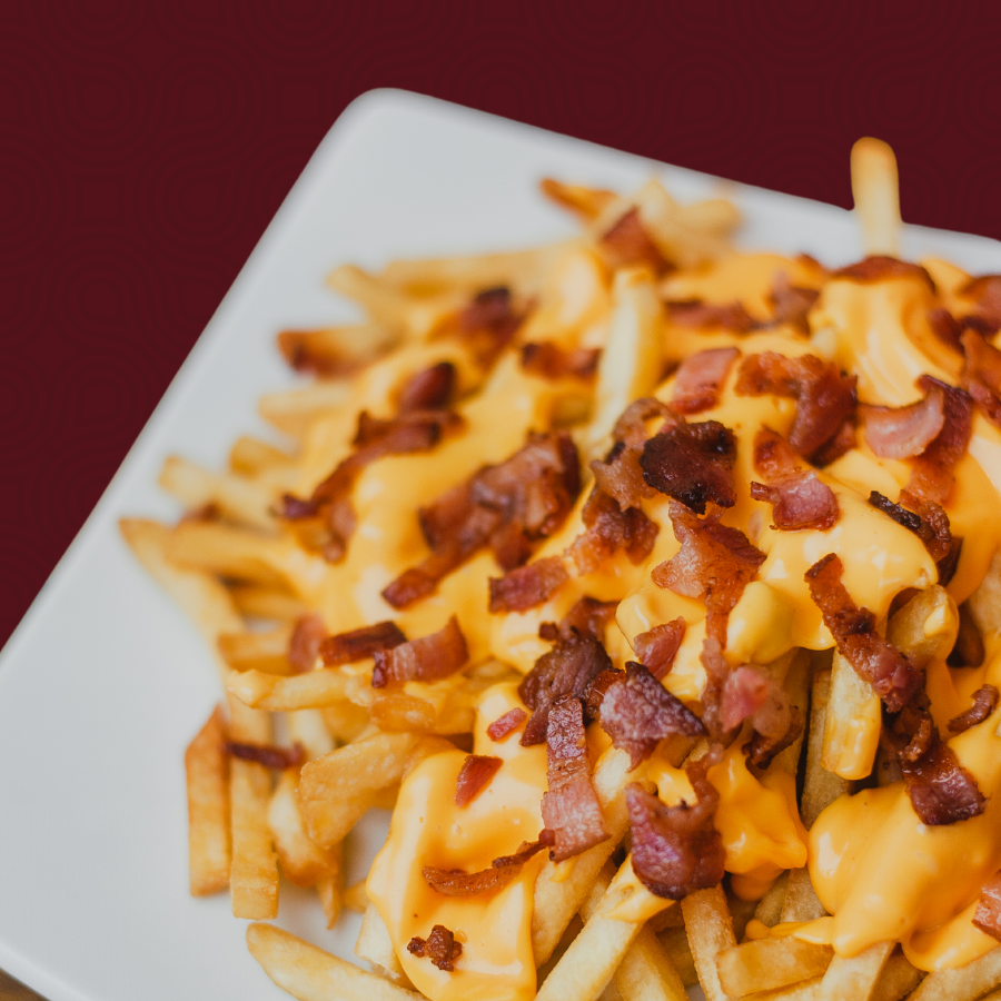 Batata com cheddar e bacon
