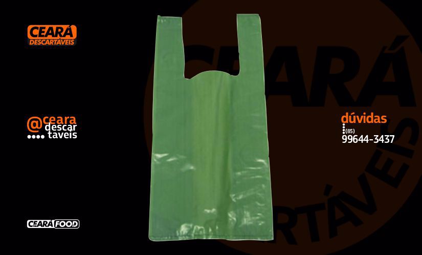 Sacola Reciclada Verde 40x50 M