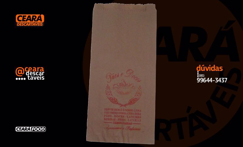 Saco Kraft para Pão - 8 Cariocas
