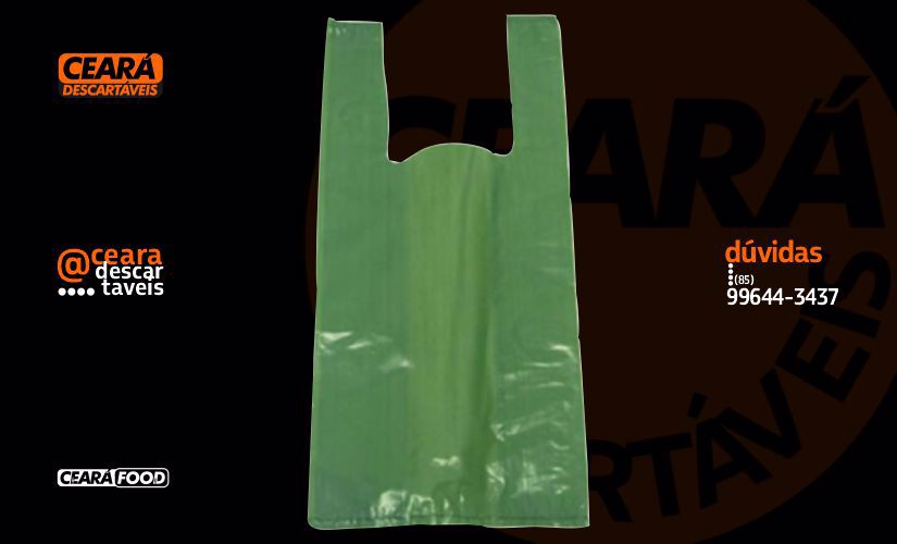 Sacola Reciclada Verde 50x60 G
