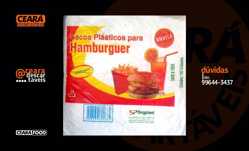Sacos de Hambúrguer 18x18