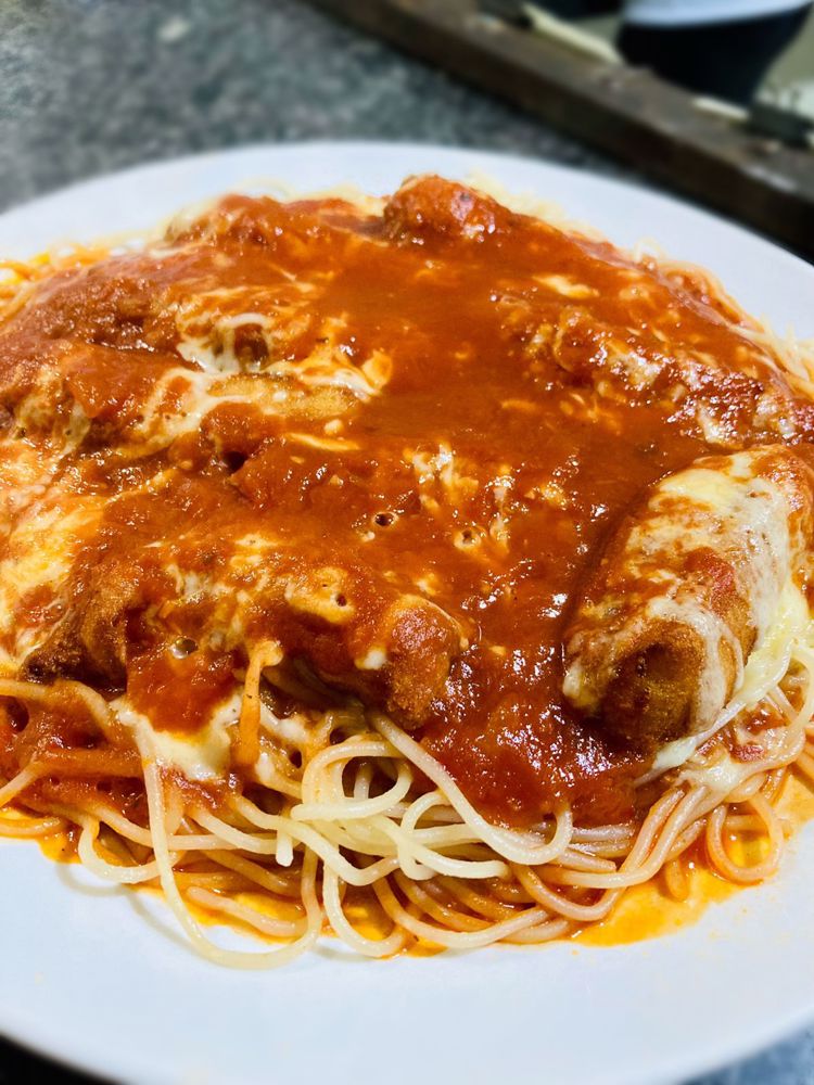 Camarão a parmegiana