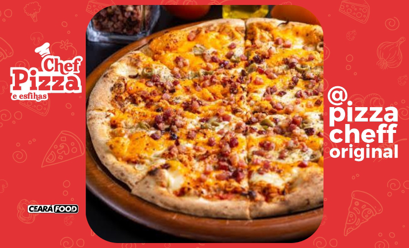 Pizza de Bacon com Cheddar